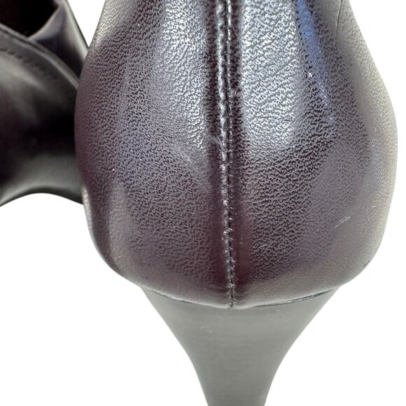 Nickels Park Brown Faux Leather Heeled Slip On Square Toe Booties Women's Size 9 - Picture 9 of 10